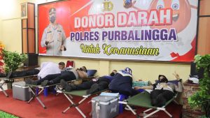 Peduli Kemanusiaan, Polres Purbalingga Gelar Donor Darah