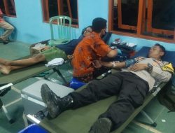 Bhabinkamtibmas Polsek Kutasari Ikuti Donor Darah