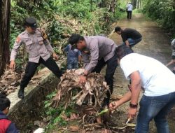 Polsek Kutasari Gandeng Komunitas dan Masyarakat Gelar Bersih Lingkungan