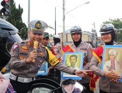 Hari Pahlawan, Satlantas Polres Purbalingga Gelar Hening Cipta dan Kuis Tebak Pahlawan