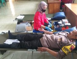 Bhabinkamtibmas Polsek Pengadegan  Sumbang Darah untuk Kemanusiaan