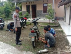 Polsek Kalimanah Tertibkan Sepeda Motor dengan Knalpot Brong