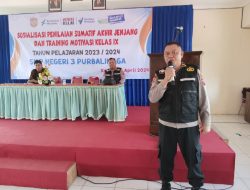 Konselor Polres Purbalingga Berikan Motivasi Siswa Kelas IX SMP Negeri 3