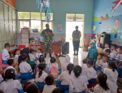 TNI-Polri di Kaligondang Edukasi Siswa TK Pertiwi Penaruban