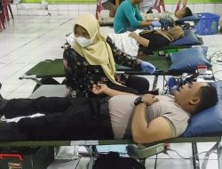 Peduli Kemanusiaan, Personel Polsek Kutasari Ikuti Donor Darah