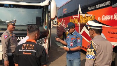 Satlantas Polres Purbalingga Gelar Pemeriksaan Laik Jalan Bus Angkutan Umum dan Wisata