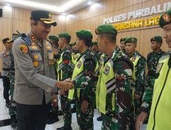 Kapolres Purbalingga Lepas Personel TNI Bantuan Pengamanan Kembali ke Kesatuan