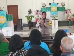 Bhabinkamtibmas Polsek Kaligondang Sampaikan Pesan Kamtibmas kepada Jemaat Gereja