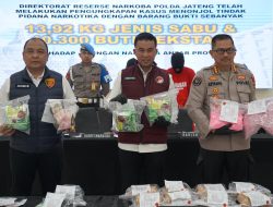 Polda Jateng Berhasil Mengungkap 13,92 Kg Sabu dan 10.300 Butir Ekstasi di Semarang