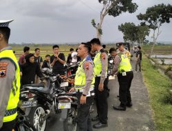 Datangi Lokasi Balap Liar, Satlantas Polres Purbalingga Amankan 14 Sepeda Motor