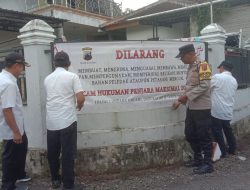 Polsek Kutasari Pasang Spanduk Imbauan  Larangan Petasan