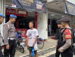 Samapta Polres Purbalingga Tingkatkan Patroli Anti Premanisme di Pusat Pertokoan