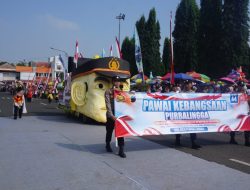 Polres Purbalingga Meriahkan Pawai Kebangsaan HUT ke-80 RI dengan Tema Ketahanan Pangan