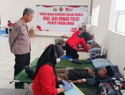Peringati Hari Jadi Humas Polri, Polres Purbalingga Gelar Donor Darah Bareng Wartawan dan Karyawan Pabrik
