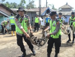 Polres Purbalingga Terjunkan Pleton Siaga Bhayangkara di Dua Lokasi Bencana