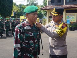 Kapolres Purbalingga Lepas Personel TNI Bantuan Pengamanan Pemilu 2024 Kembali ke Kesatuan Masing-Masing